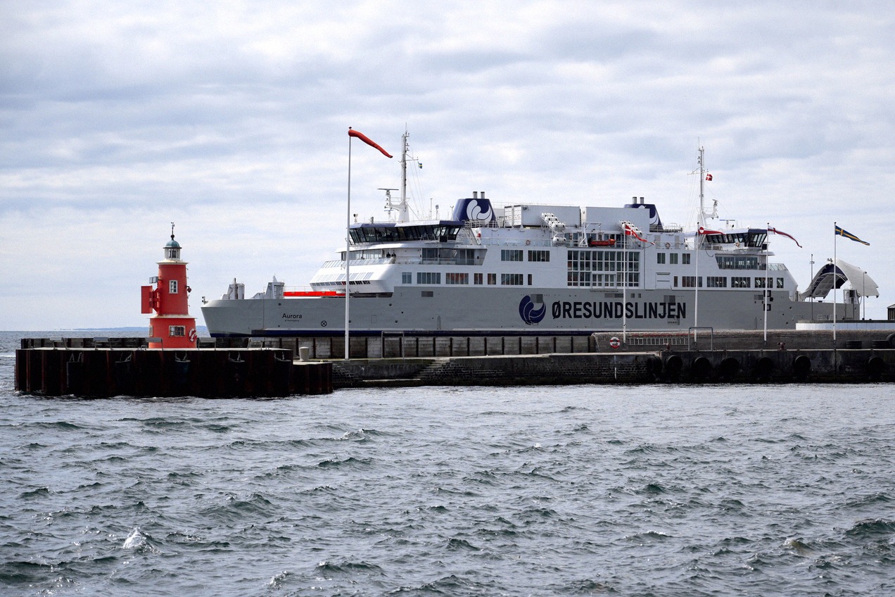 Ferry d'Øresundslinjen dans le port de Helsingborg
